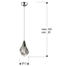 Подвесной светильник Aquaria 1L хром