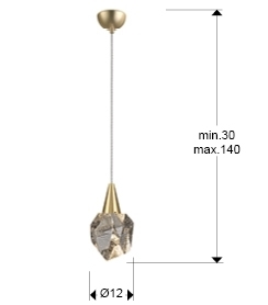 Подвесной светильник Aquaria 1L матовый золотой