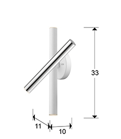Настенный светильник Varas 3L хром/белый