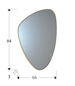 Зеркало треугольное Orio 84х55 золото
