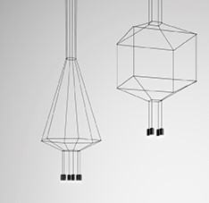 Подвесной светильник Wireflow треугольный 0305
