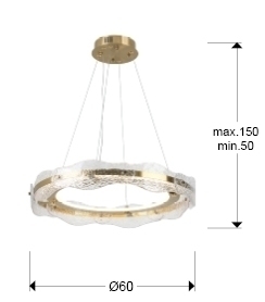 Люстра Lira Ø60 золотая