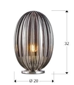 Настольная лампа Ovila 1L дымчатый Ø20