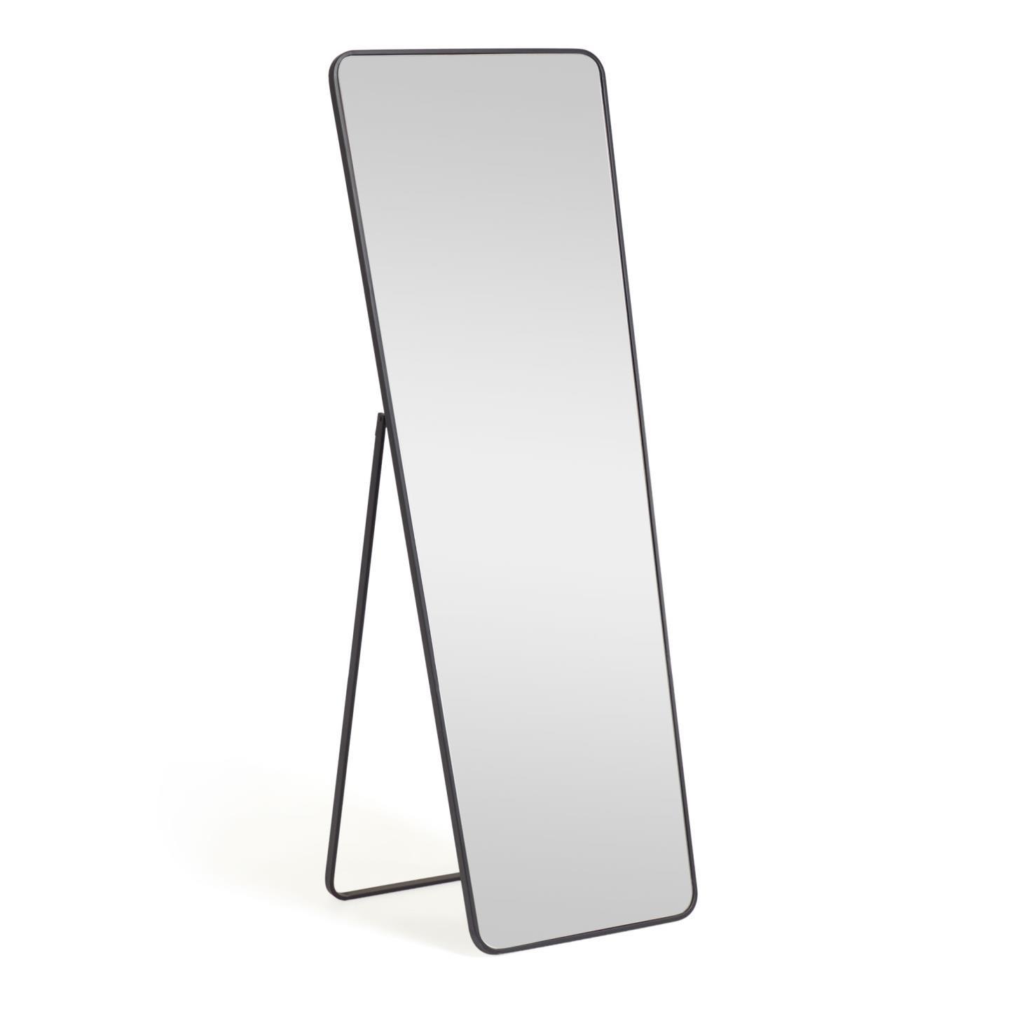 Зеркало в полный рост Nyah из черного металла 63,5 x 165 см