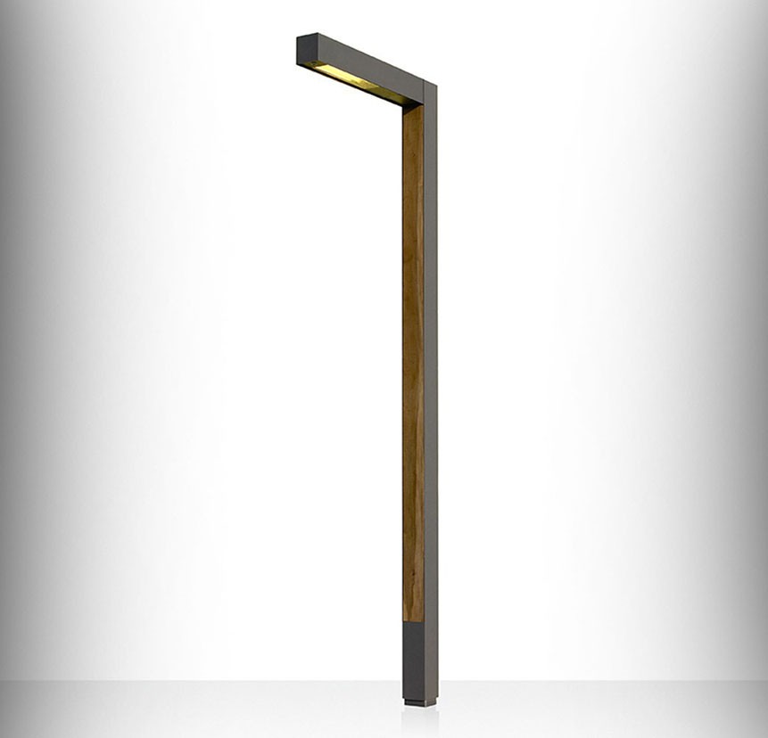 Фонарный столб Zenete 300-1 серый / древесный
