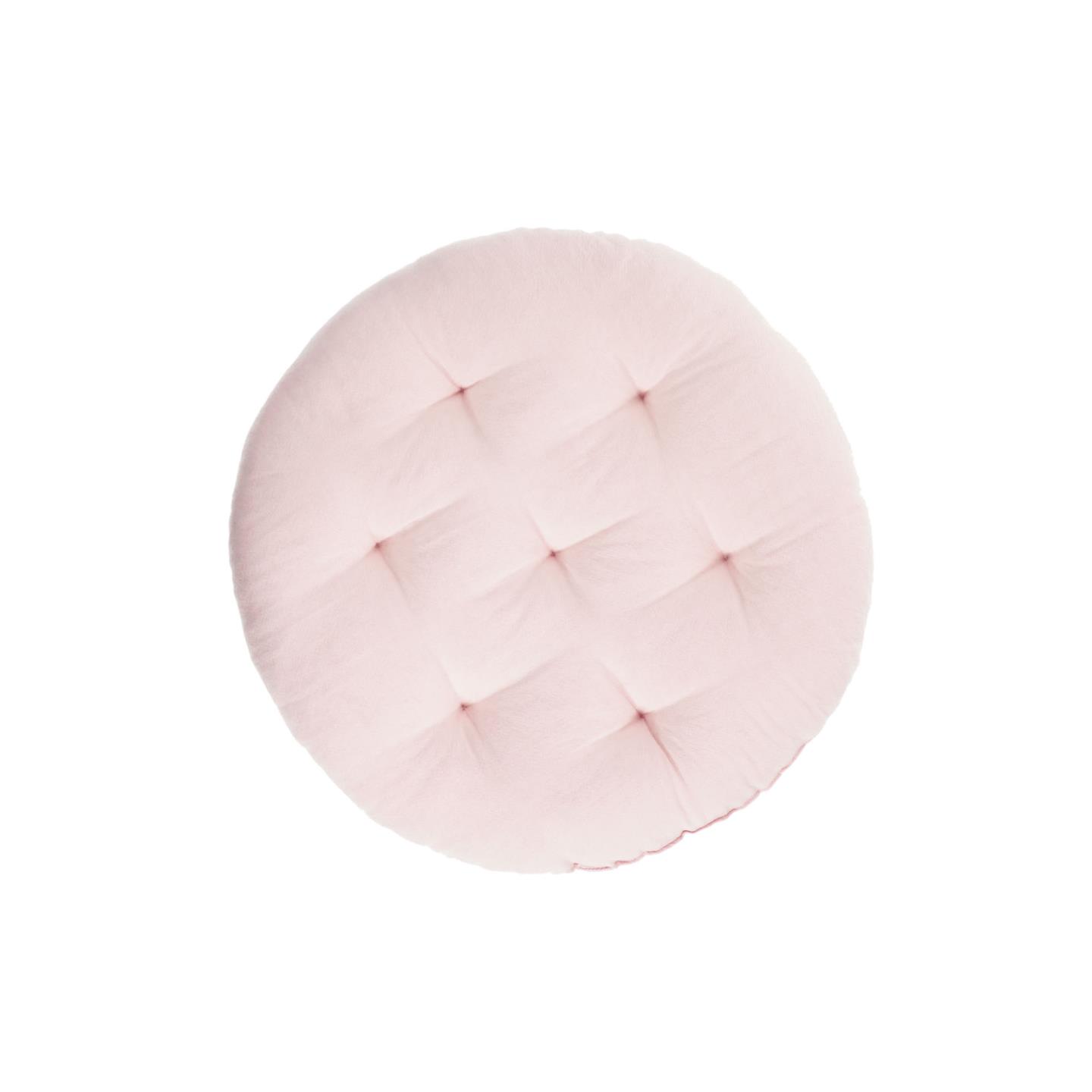 Напольная подушка Etelvina розового цвета 100% органический хлопок, сертифицированный GOTS, Ø 35 см.
