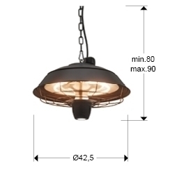 Электронагреватель полоточный с подсветкой Heat Vintage 1500W