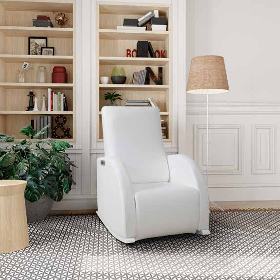 Кресло-качалка Micuna Wing/Confort Relax white/white искусственная кожа