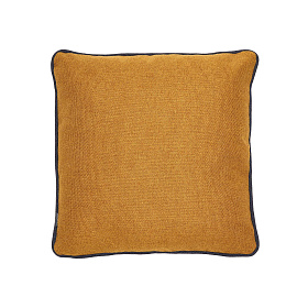 Viera Чехол на подушку горчичного цвета с синей каймой 45 x 45 см