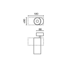 Проектор Fost SURFACE Ш90 42W черный 18° 3000K CRI97