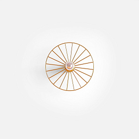 Бра Wheel 30 cm золотой + цоколь 10 cm золотой