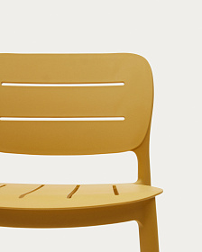 Уличный полубарный стул Morella из горчичного пластика 65 см