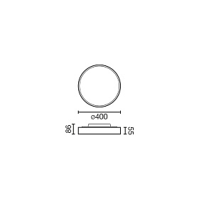 Потолочный светильник Domio Ø400 36W 3000K CRI80