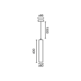 Подвесной светильник FOST PENDANT Ш80 28W черный 18° 2700K CRI90 TRIAC