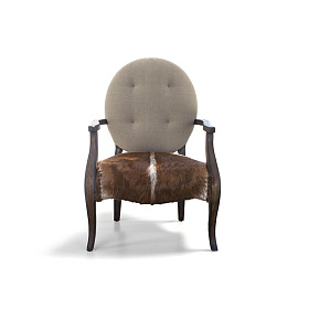 Кресло Virgine коричневое из козьей кожи