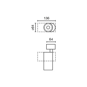 Проектор Fost SURFACE Ш64 14W черный 35° 2700K CRI90