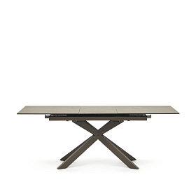 Atminda Раздвижной стол из керамики и стали с коричневой отделкой 160 (210) x 90 см