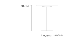 Барный столик Net 80х80 алюминий KS6800600