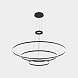 Люстра Circular Inward Light 3 кольца черная ø3000 ø2000 ø1200