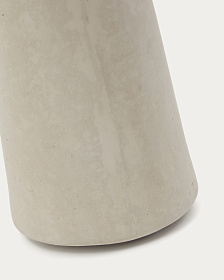 Ваза Silvara из папье-маше белого цвета 16 см