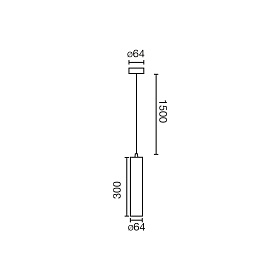 Подвесной светильник Fost Ш64 15W черный 35° 3000K CRI90 TRIAC