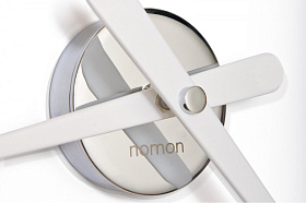 Настенные часы Rodon Mini L хром-белый