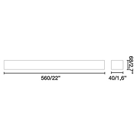 Потолочный светильник Via PRISMATICO черный 56CM 26W 4000K