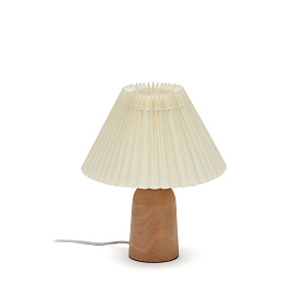 Colour Настольная лампа из натурального дерева и бежевым абажуром