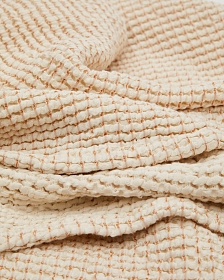 Senara Плед из хлопка бежевого цвета на кровать шириной 150/160 см