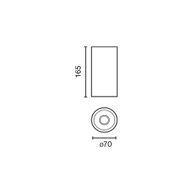 FOST DOWN Потолочный светильник Ш70 28W черный 18° 2700K CRI97 TRIAC