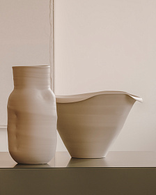 Macaire Керамическая ваза бежевого цвета Ø 23 см