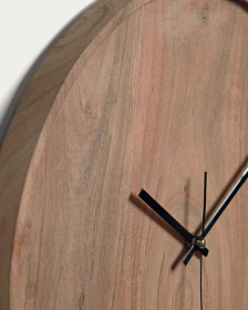 Настенные часы Slip круглые из массива акации с натуральной отделкой Ø 30 см