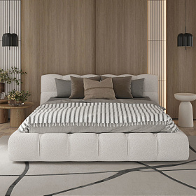 Кровать с подъемным механизмом Wanda 180*200 ткань Loop 2 cream (Textil Nova)