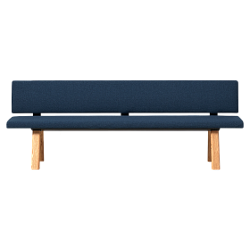 Скамейка Plania Bench 200 см со спинкой