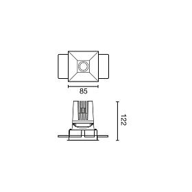 Встраиваемый светильник DEEP60 C SMARCO черный 36° 4000K CRI95 HONEYCOMB