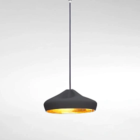 Подвесной светильник Pleat Box 36 LED черно-золотой