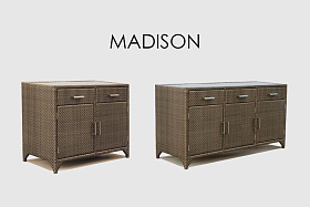 Буфет Madison BRONZE 115х60 плетение в елочку