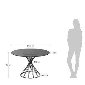 Niut стеклянный обеденный стол Ø 120 cm