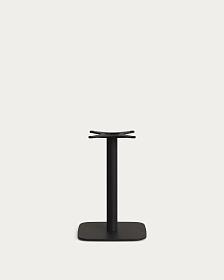 Барный стол Saura из черного металла со столешницей из белой терраццо