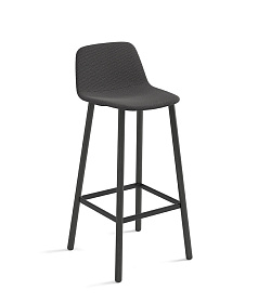 Барный стул Maarten Four Wooden Legs Counter Stool Base низкая спинка с гладкой обивкой