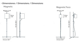 Торшер Magnetic  Foco черный