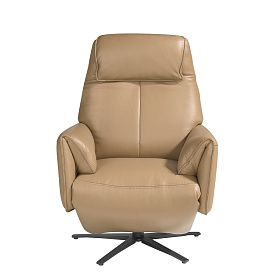 Вращающееся кресло Double Relax/ 5086 с кожаной обивкой