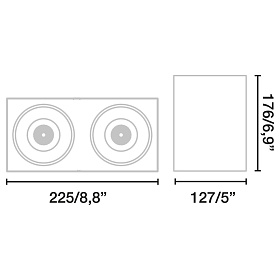 Накладной светильник TEKO 2 белый LED 24-36W 4000K 20є