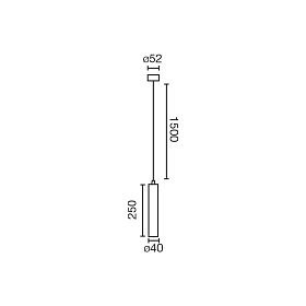 Подвес Fost Ш40 7W черный 23° 3000K CRI97