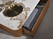 Журнальный столик 2140/CT23067 из ореха и керамики в мраморной отделке