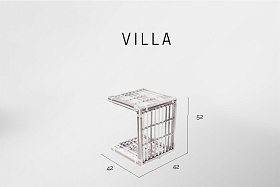 Стол для лежака Villa NATURAL RATTAN со стеклянной столешницей