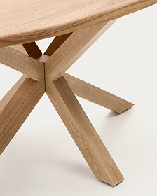 Овальный стол Arya Argo из массива акации и стали с эффектом дерева