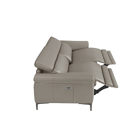 2-х местный диван 6121/5320-2P с обивкой из кожи и механизмом relax