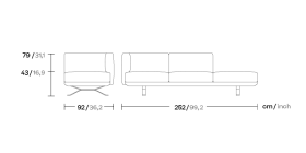 Модуль 3-х местный дивана Boma “connection-open” левый KS2502300