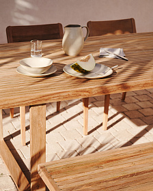 Canadell Уличный стол из 100% переработанного тикового дерева 220 x 100 см